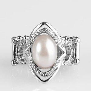 pearl and rhinestones rings